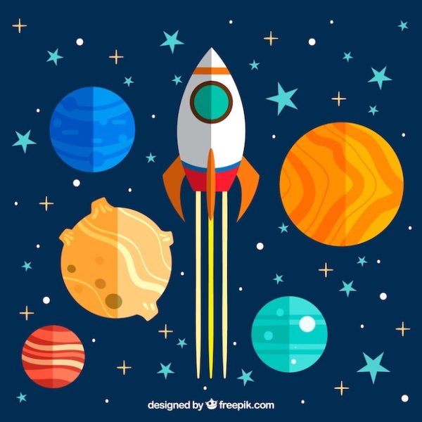 Космос планеты ракета