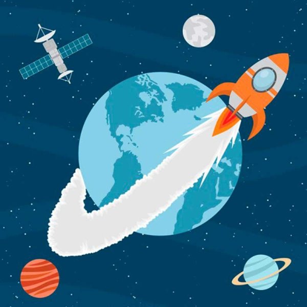 Ракета вокруг планеты