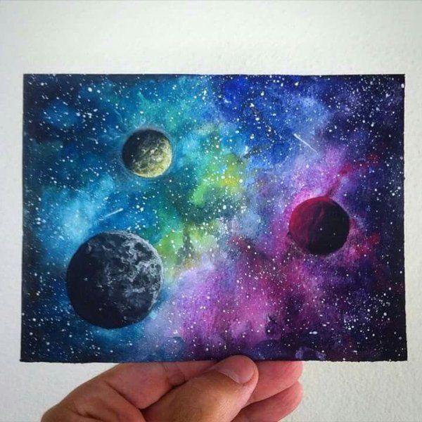 Космос на листе бумаги