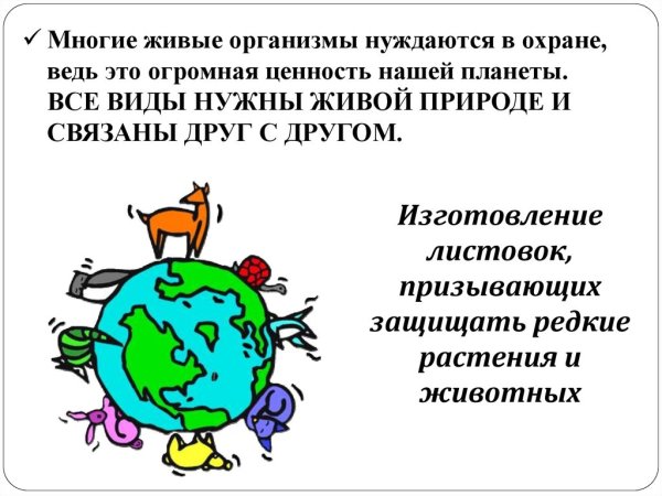 Презентация на тему важность охраны живого мира планеты