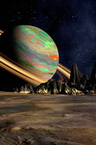 Пейзаж планеты Сатурн