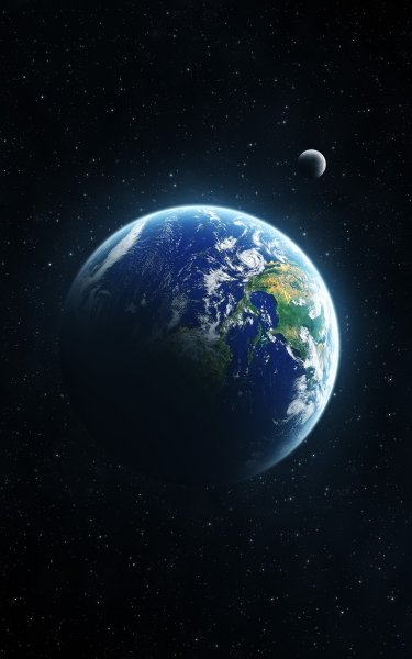 Земля из космоса вертикально