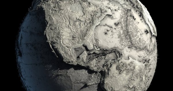 Рельеф земли без воды