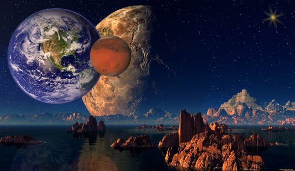 Космические пейзажи на земле