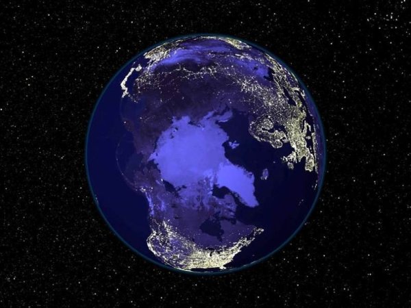 Вид земли из космоса ночью