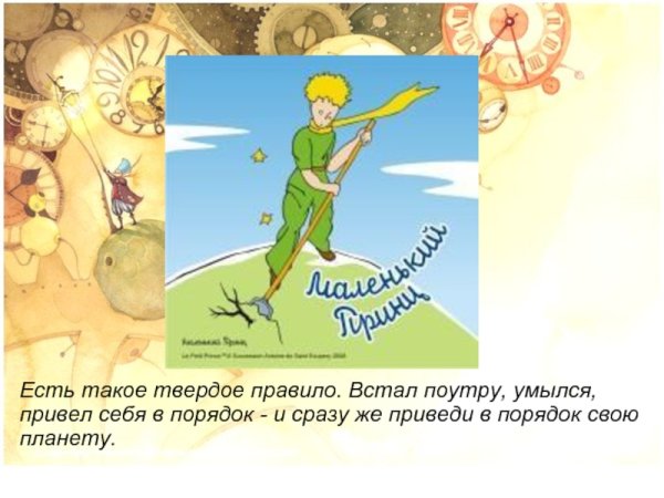 Маленький принц приведи в порядок свою планету