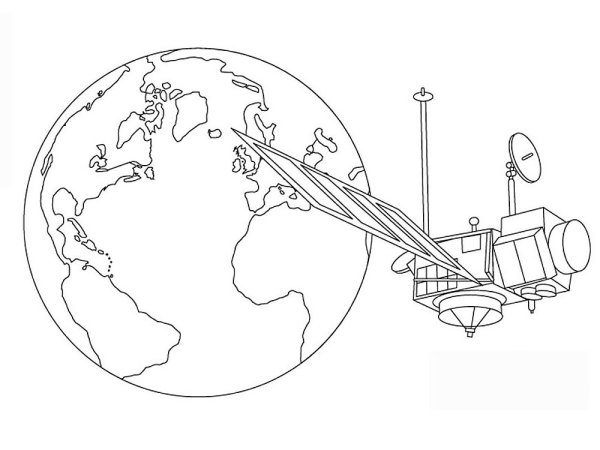 Раскраска. В космосе