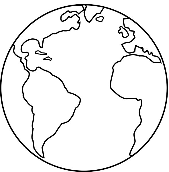 Планета земля трафарет