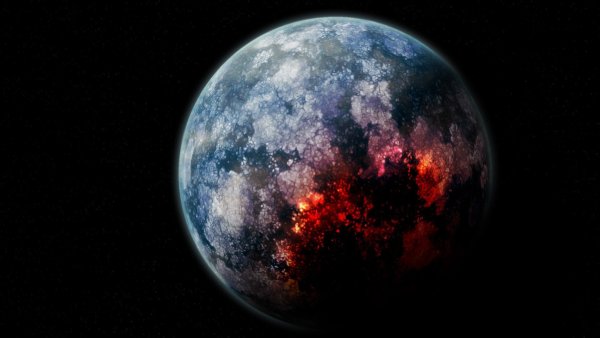 Красивая Планета на черном фоне