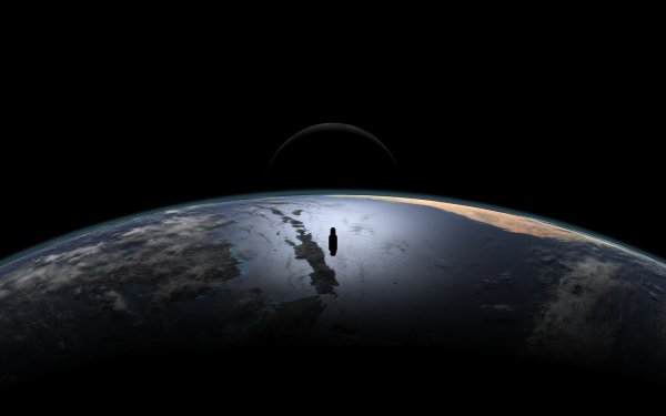 Земля на черном фоне