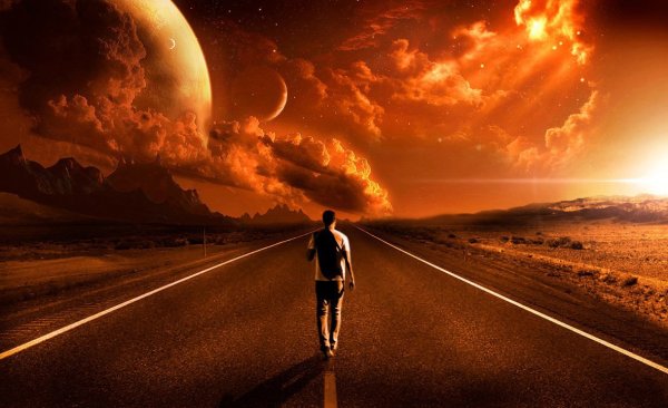 Уходит в закат