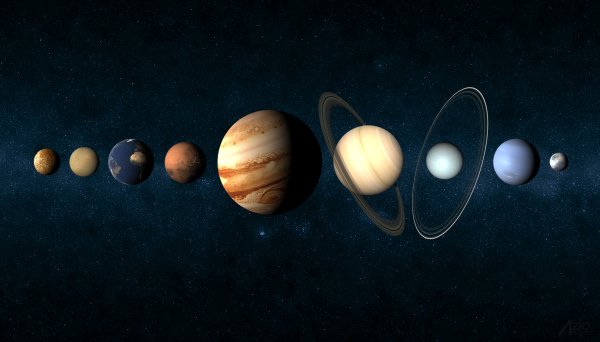Юпитер среди планет солнечной системы