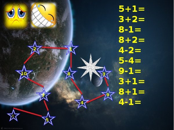 Математические планеты для детей