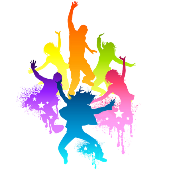 Цветные силуэты людей