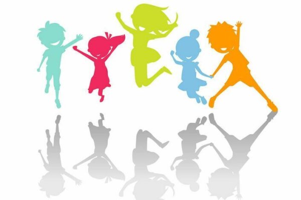 Силуэты детей цветные