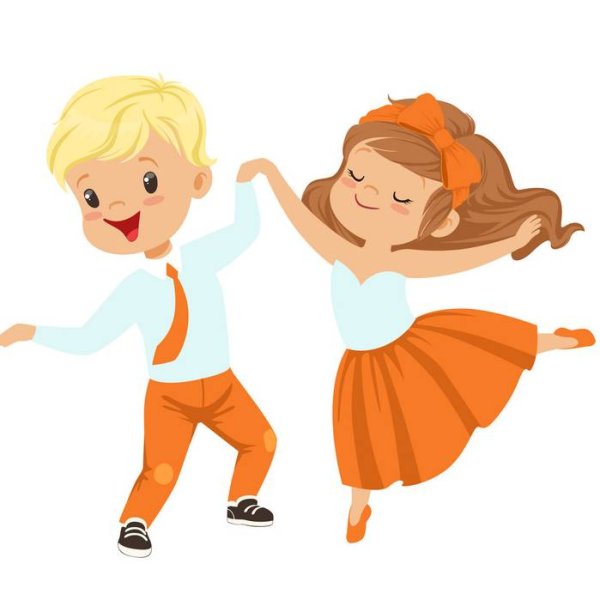 Дети танцуют мультяшные