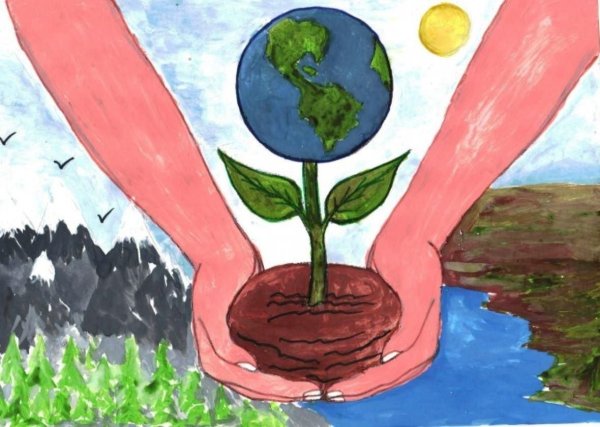 Рисунок на тему здоровая Планета
