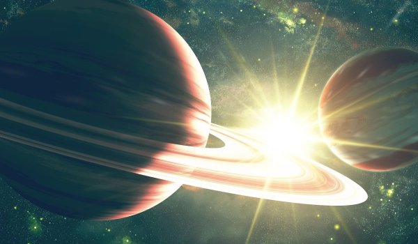 Планеты Сатурн и Юпитер космос