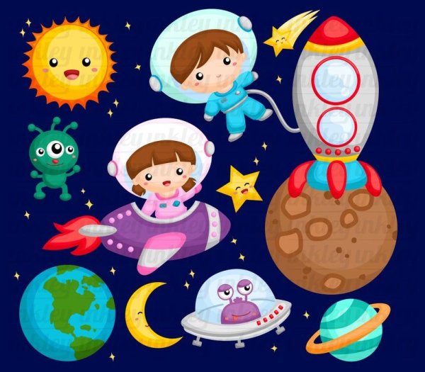 Космос планеты космонавт для детей