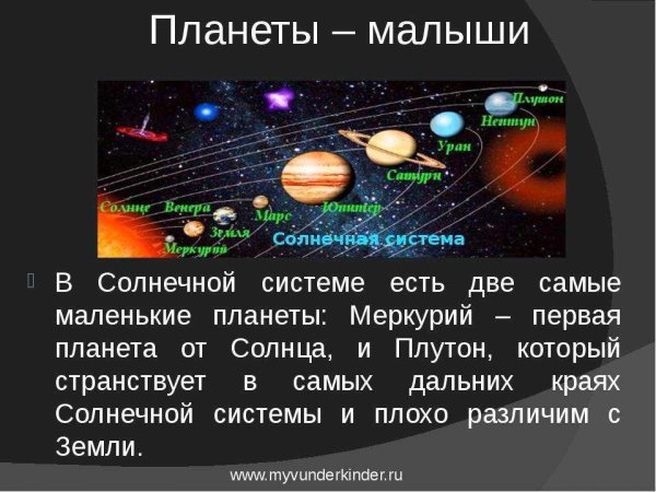 Самая маленькая Планета солнечной системы Марс земля Плутон