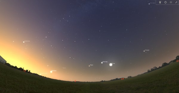 Парад планет на небе