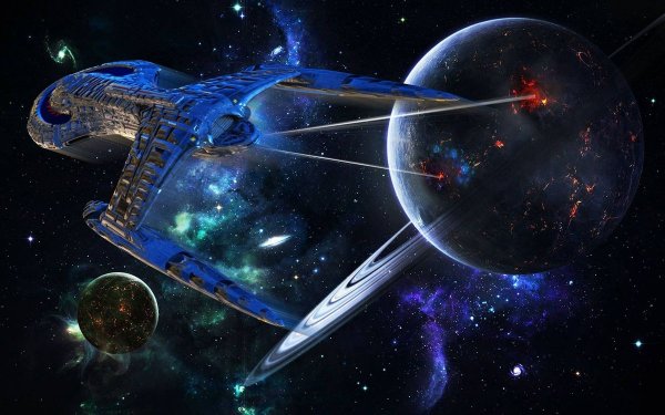 Космический корабль на планете