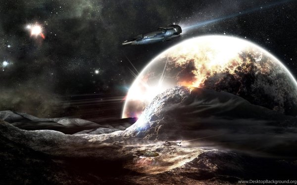 Космический корабль на планете