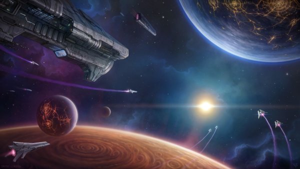 Космос планеты корабли