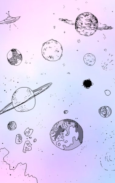 Рисунки космоса для срисовки легкие