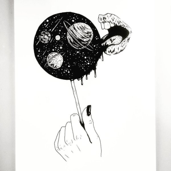 Картинки для срисовки чёрной ручкой