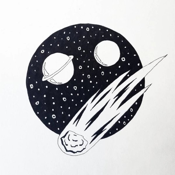 Рисунки космоса для срисовки