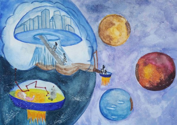 Будущее планеты рисунок