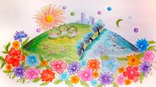 Рисование на тему мир цветов