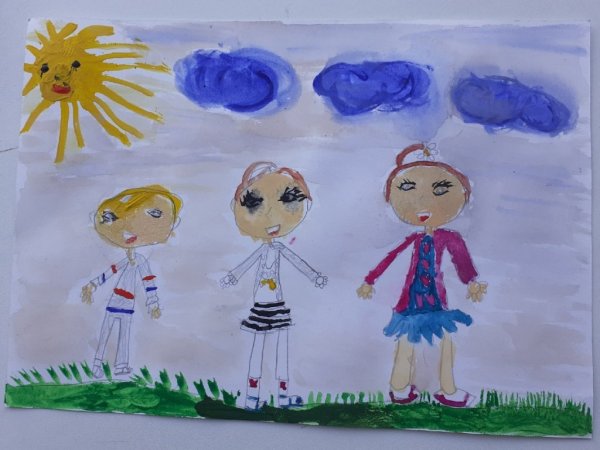 Рисование в старшей группе на тему дружат дети всей земли