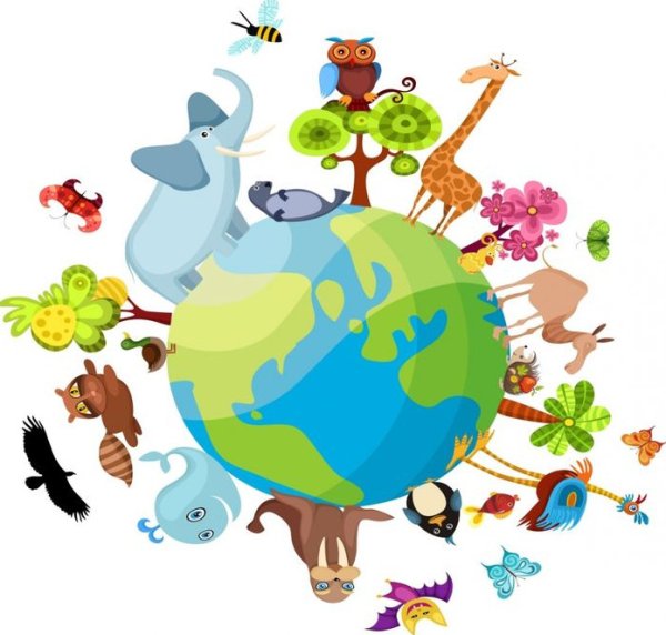 Планета с животными и растениями