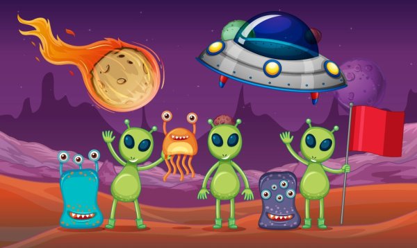 Пришельцы в космосе для детей