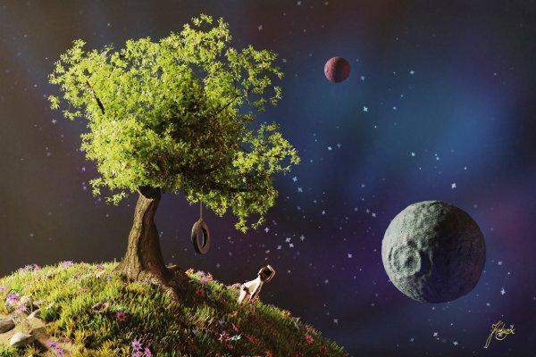 Планета с деревьями