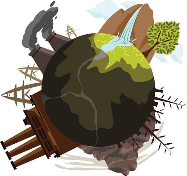 Загрязнение земли на прозрачном фоне