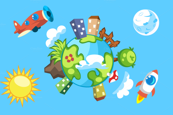 Планета мультяшная