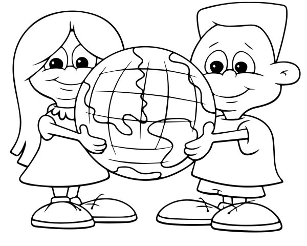 День земли раскраска