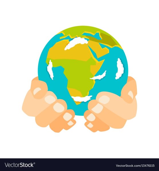 Земля в руках вектор
