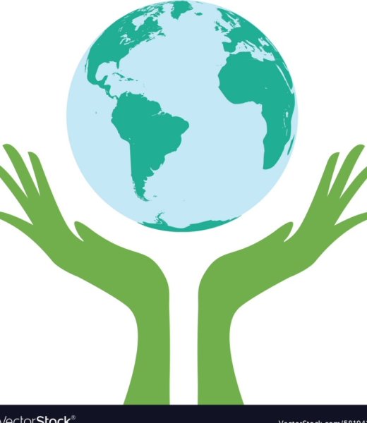 Эмблема земля в руках