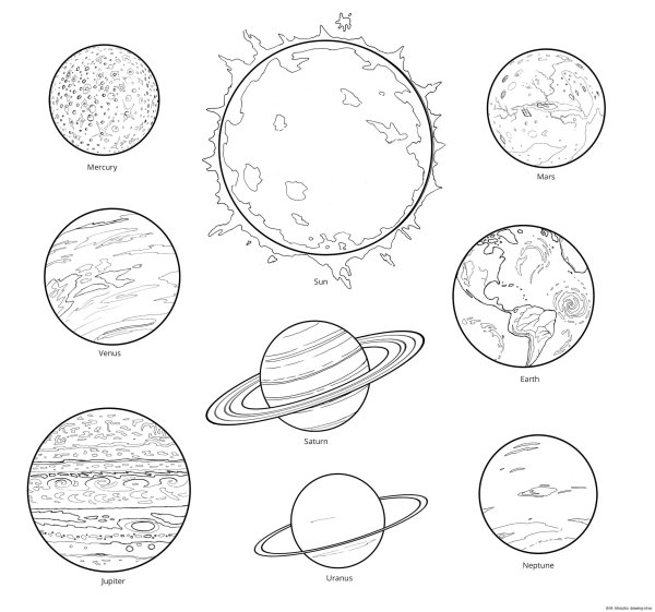 Планеты рисунок для детей