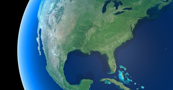 Земля из космоса Северная Америка