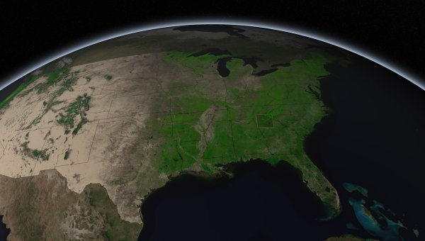 Северная Америка вид из космоса