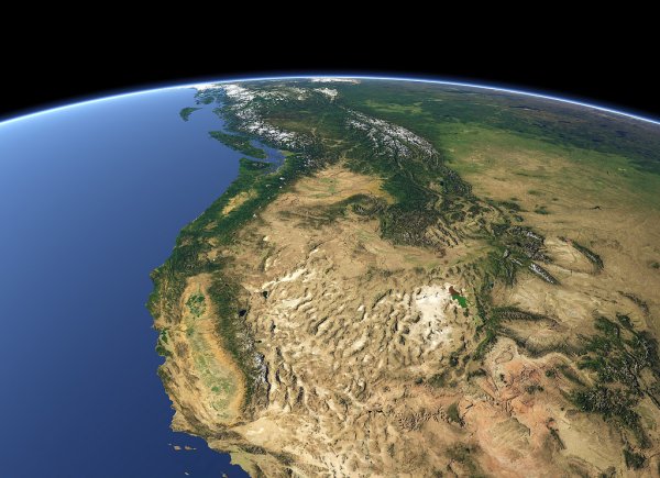 Кордильеры Северной Америки из космоса