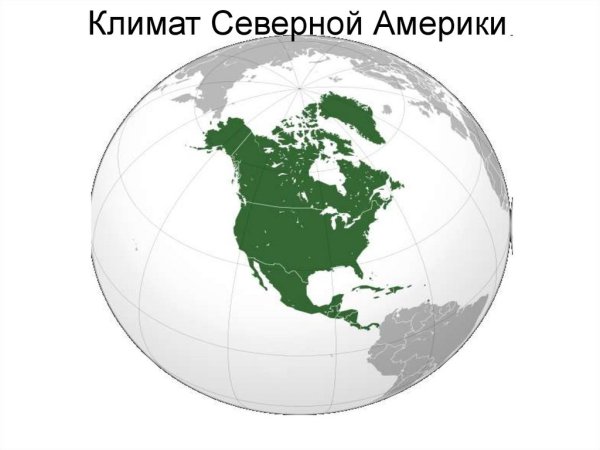 Северная Америка на глобусе