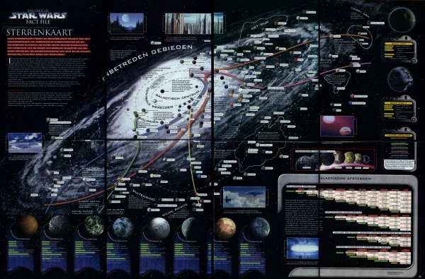 Карта Галактики Звездных войн с планетами