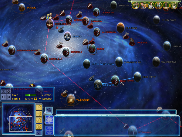 Карта планет Star Wars Empire at War