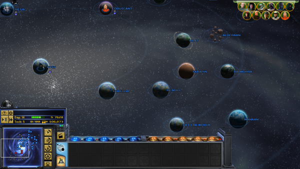 Star Wars Empire at War карта Галактики